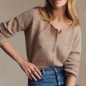 Sezane gaspard cardigan Leigh beige XL